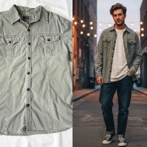 Converse Long-sleeve button-down utility/work shirt size  utility gorpcore